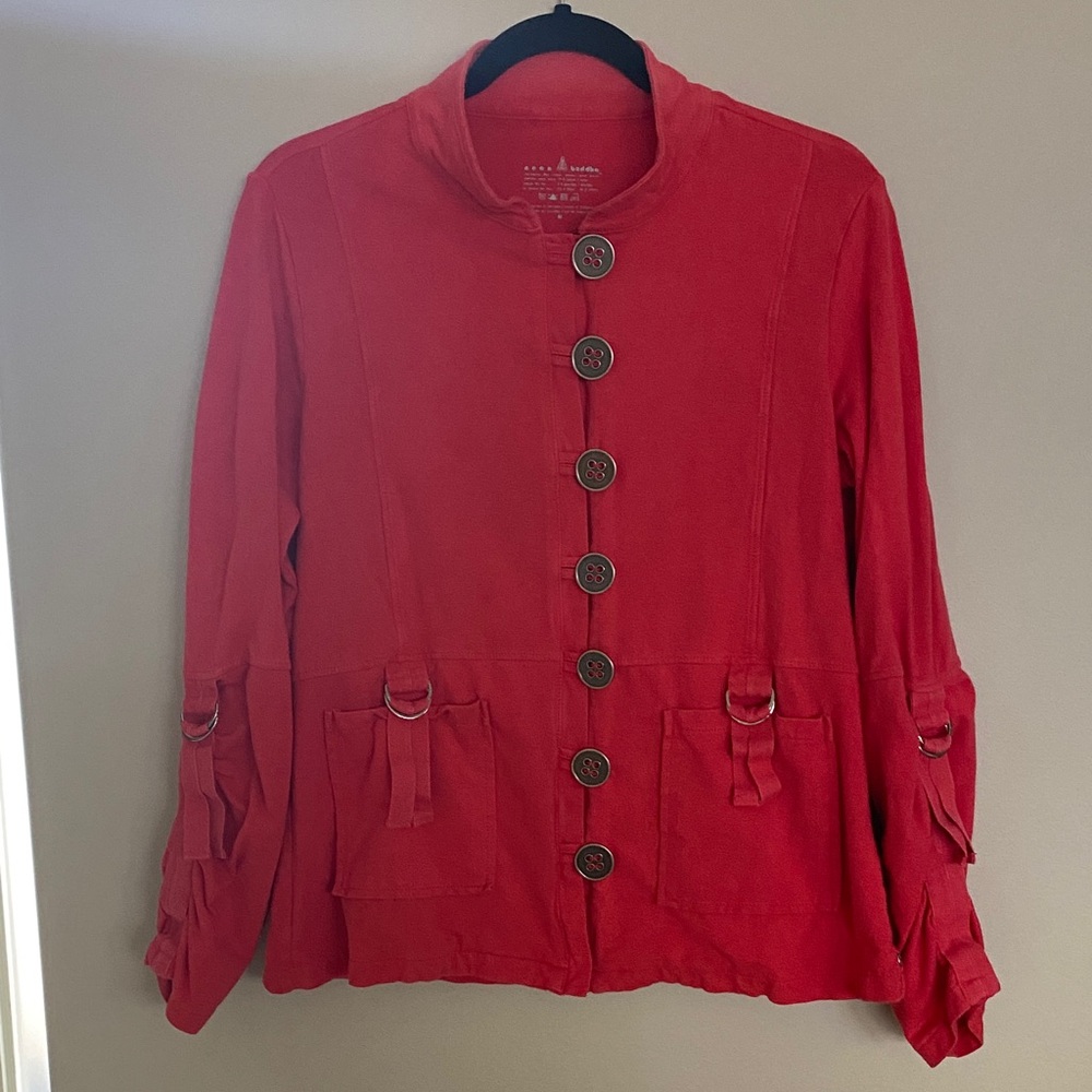 Neon Buddha orange jersey Jacket. M